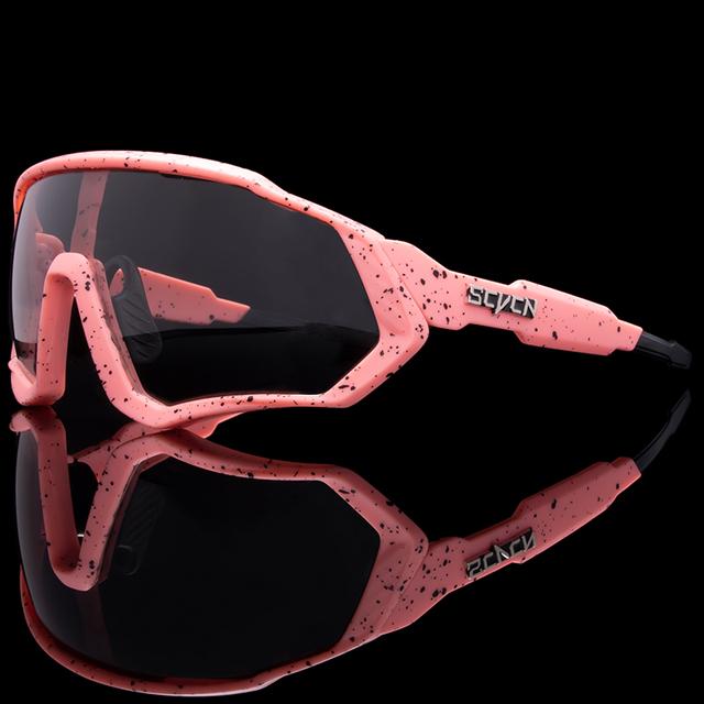 Scvcn Фотохромные велосипедные солнцезащитные очки для мужчин и женщин Спортивные очки для бега Uv400 Очки для горного и шоссейного велосипеда Поляризованные очки - Солнцезащитные очки для велоспорта