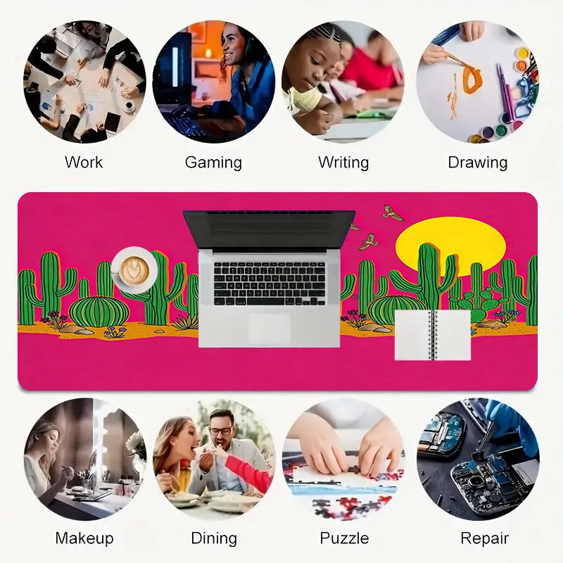 Desert Scene Xl Gaming Mouse Pad Nonslip Rubber Base Stitched Edge Waterproof Desk Mat For Pc Laptop Gamer Office Computer Accessories C927223