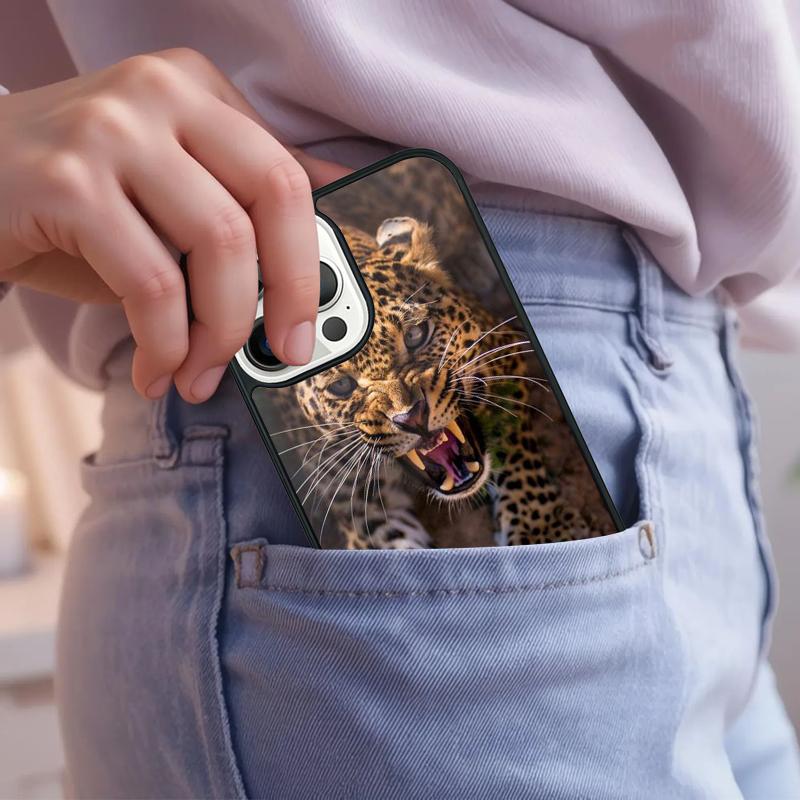 Luxury Tiger Leopard Phone Case For iPhone 17 Air 15 16e 14 13 Pro Max Coque 12 11 Pro Max PLUS cover