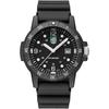 Мужские аналоговые часы Luminox Sea Bass Carbonox Черные 44 мм с Зеленым Логотипом X2.2001