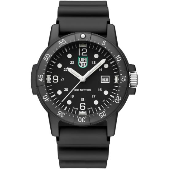 Luminox Мужские аналоговые часы Sea Bass Carbonox Черные 44 мм с Зеленым Логотипом X2.2001