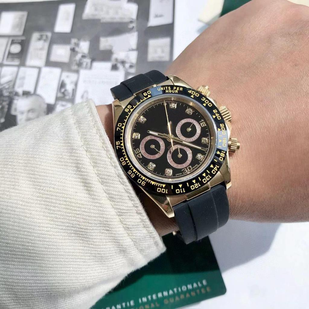 Мужские автоматические многофункциональные часы Laojia Ice Blue Panda Daytona