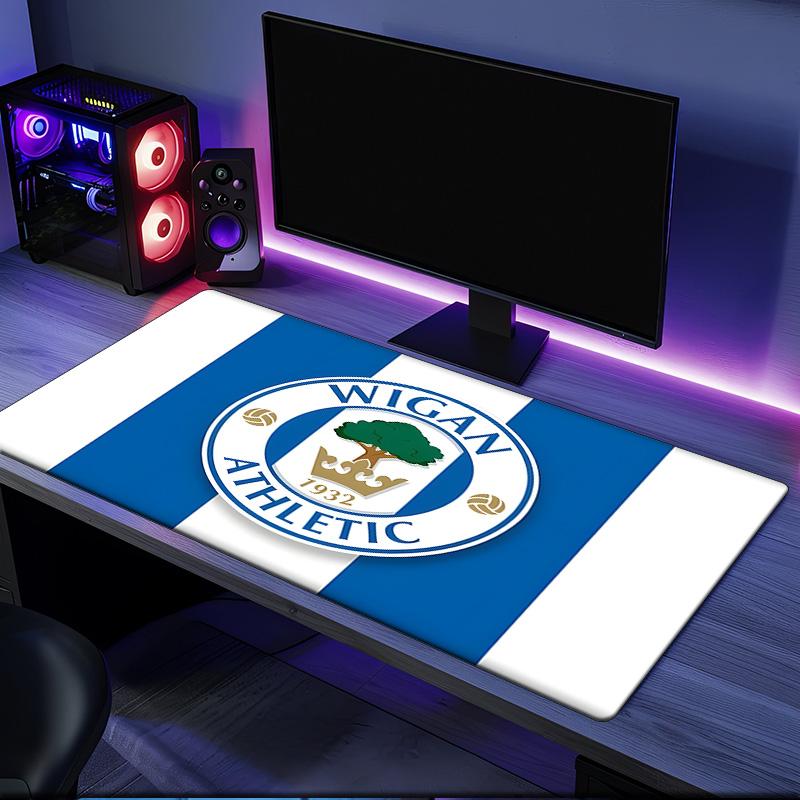 Wigan Crest Mouse Pad, Rubber Base, Mouse Pad for Gamers and Office Use, Gaming Desk , Easy To Clean Mat Christmas fan gifts
