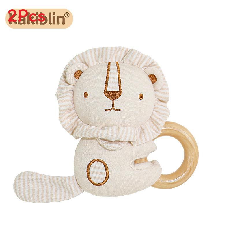 Organic Cotton Baby Hand Shake Toy With Chewable Rattles For Infants 01 Year