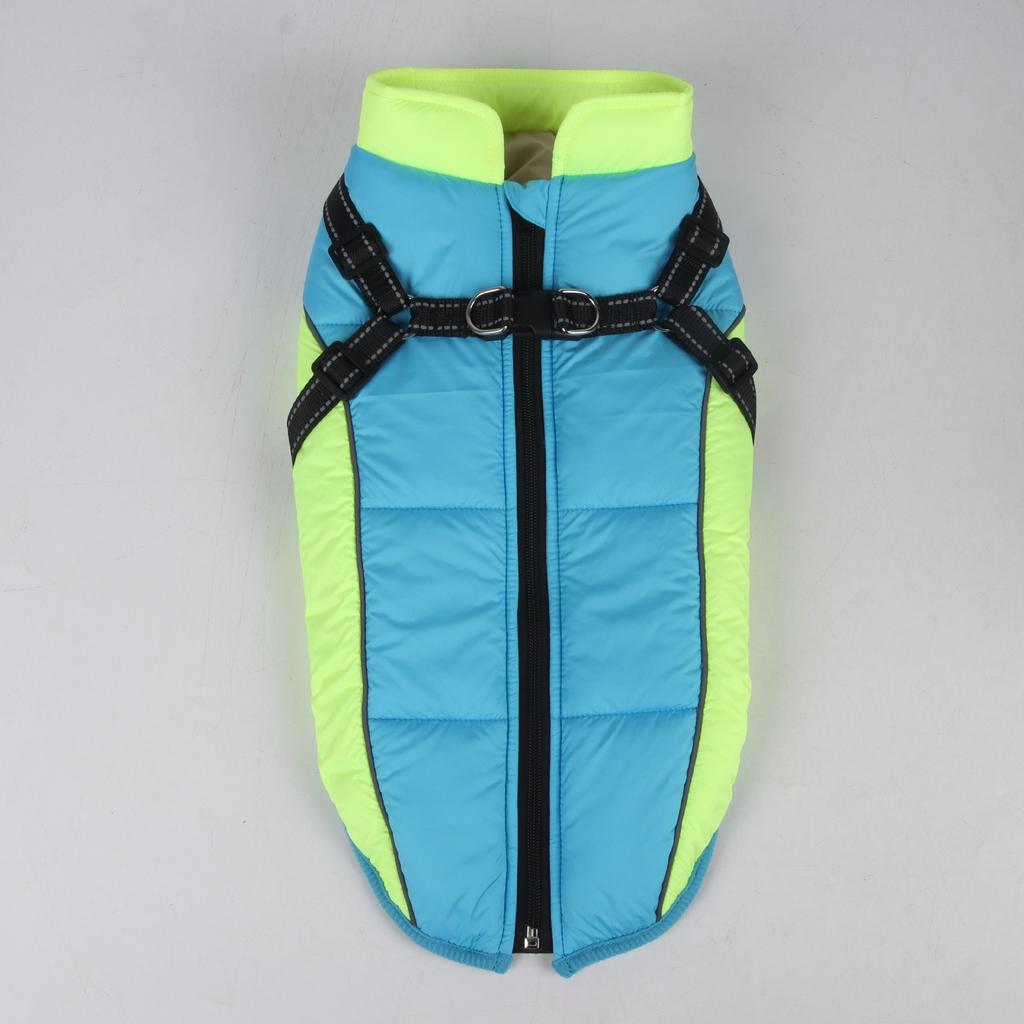 Зимнее пальто для собак Одежда для домашних собак Светоотражающая зимняя теплая куртка для маленьких средних собак Жилет для кошек в холодную погоду Жилет Пальто Одежда для французского бульдога