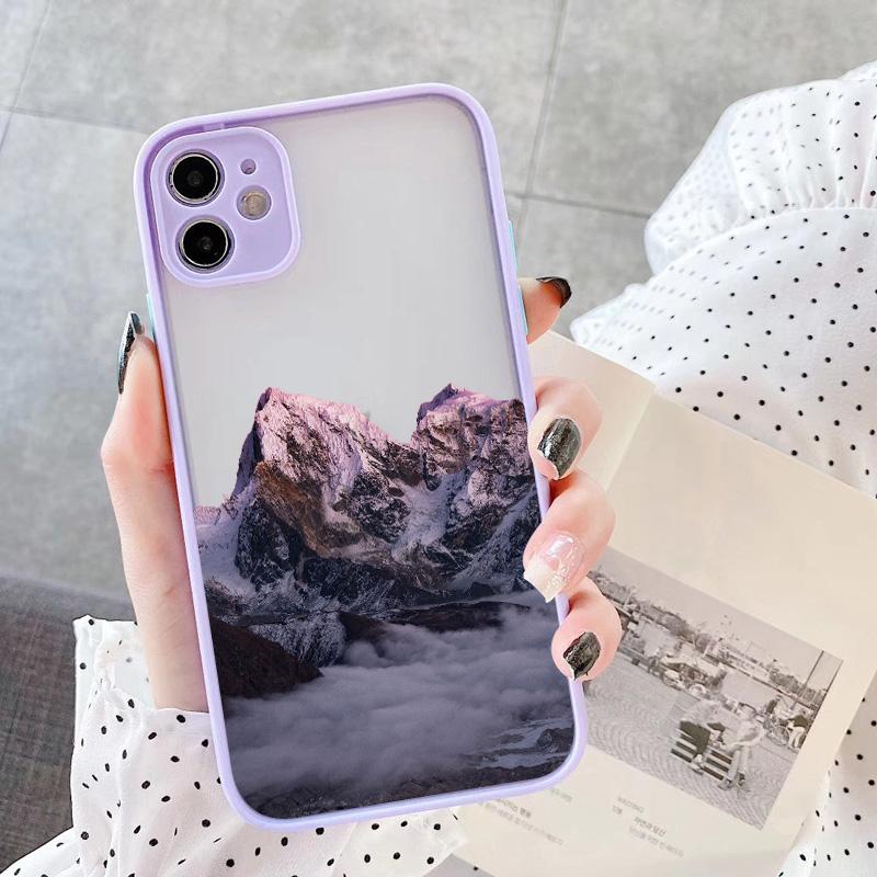 Эстетичный чехол для телефона с рисунком снежной горы для iPhone 7 8 Plus SE2 X XR XS MAX 15 14 12 13 mini 11 Pro Max Ударопрочный чехол