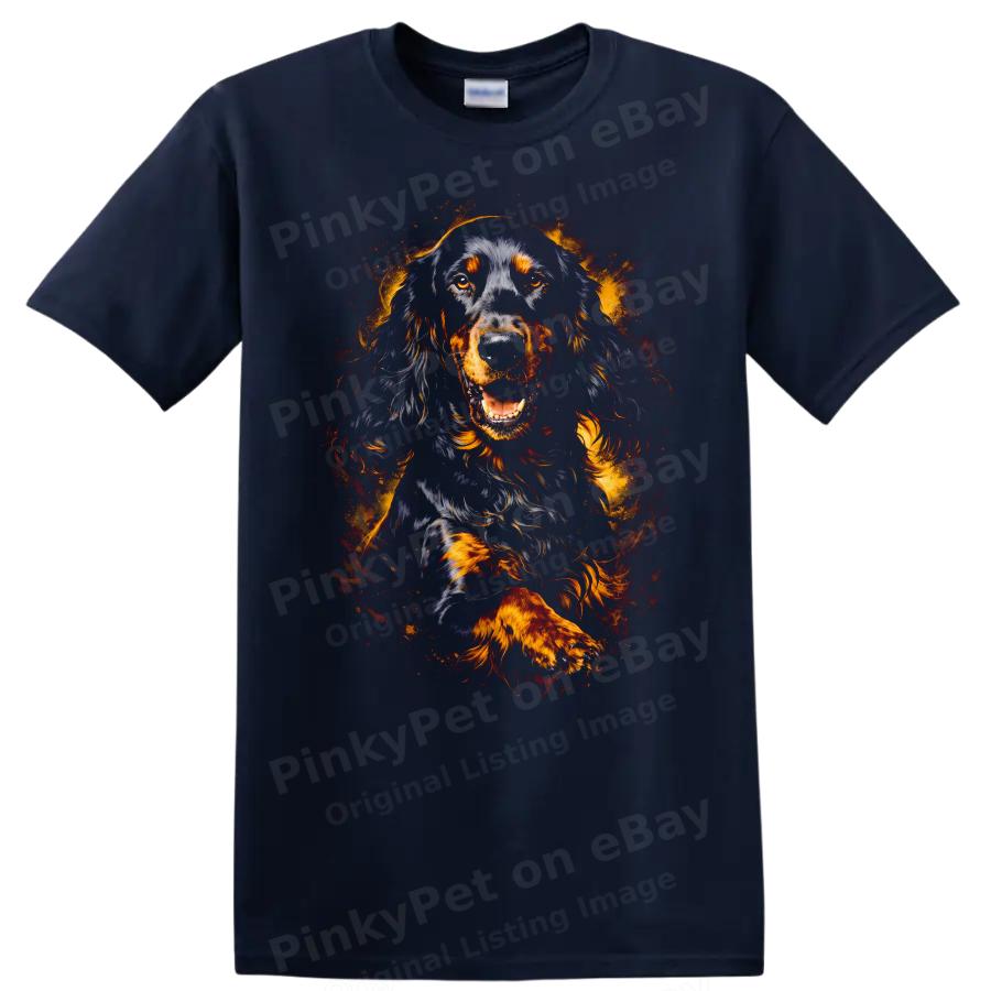 Gordon Setter T Shirt Dog Lover Gifts Cute Pet Tee Animal Art Design