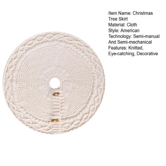 Юбка для рождественской елки, плетеный коврик для вязания елки, украшение для рождественской елки для праздничного домашнего декора, камина