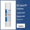 9.5" Water Purifier Filter: 1 Micron PP Cotton, Activated Carbon, Pre-Stage Filtration (First Three Stages)
