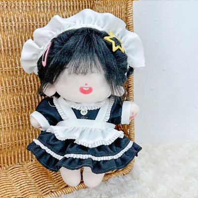 1 Набор Ручной Работы 10/20 см Одежда для Кукол Платье Горничной Повязка на Голову Фартук Kpop Плюшевые Куклы Наряд Игрушки Аксессуары для Куклы Малыша Кос Костюм