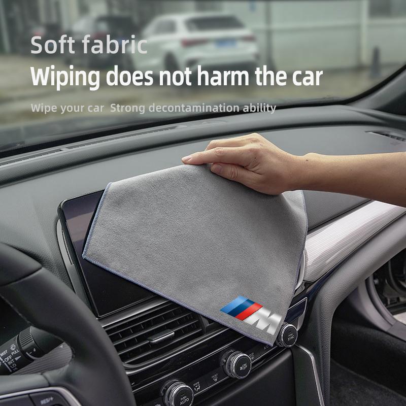 For BMW G30 G20 E39 E36 E87 F07 F34 G15 Sticker Car Clean accessories Microfiber Cleaning Towel Wipe Drying Cloth Clean Tools BM5