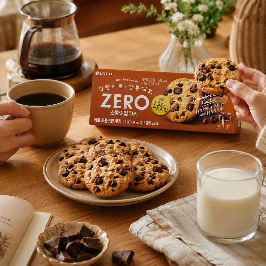 Lotte ZERO Compound‑co‑co Масляное Шоколадное Печенье 84г