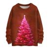 Женский повседневный шерстяной рождественский свитшот с длинным рукавом, осенний отпускной пуловер с длинным рукавом