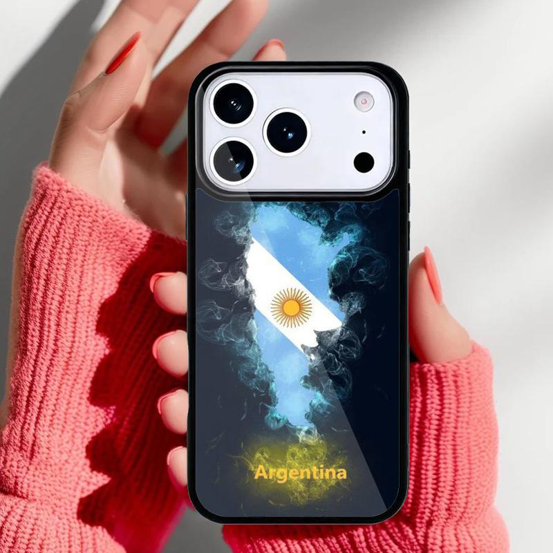 Argentina Flag Phone Case for iPhone 17 16 15 14 13 Pro Max Back Cover for 12 11 Pro Coque