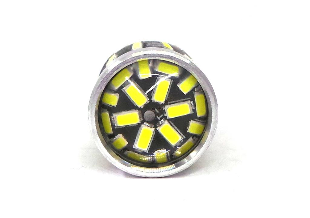 2 шт. светодиодная лампа BA15S, P21W 12-24V CANBUS 1500 лм белая с линзой Off-Road