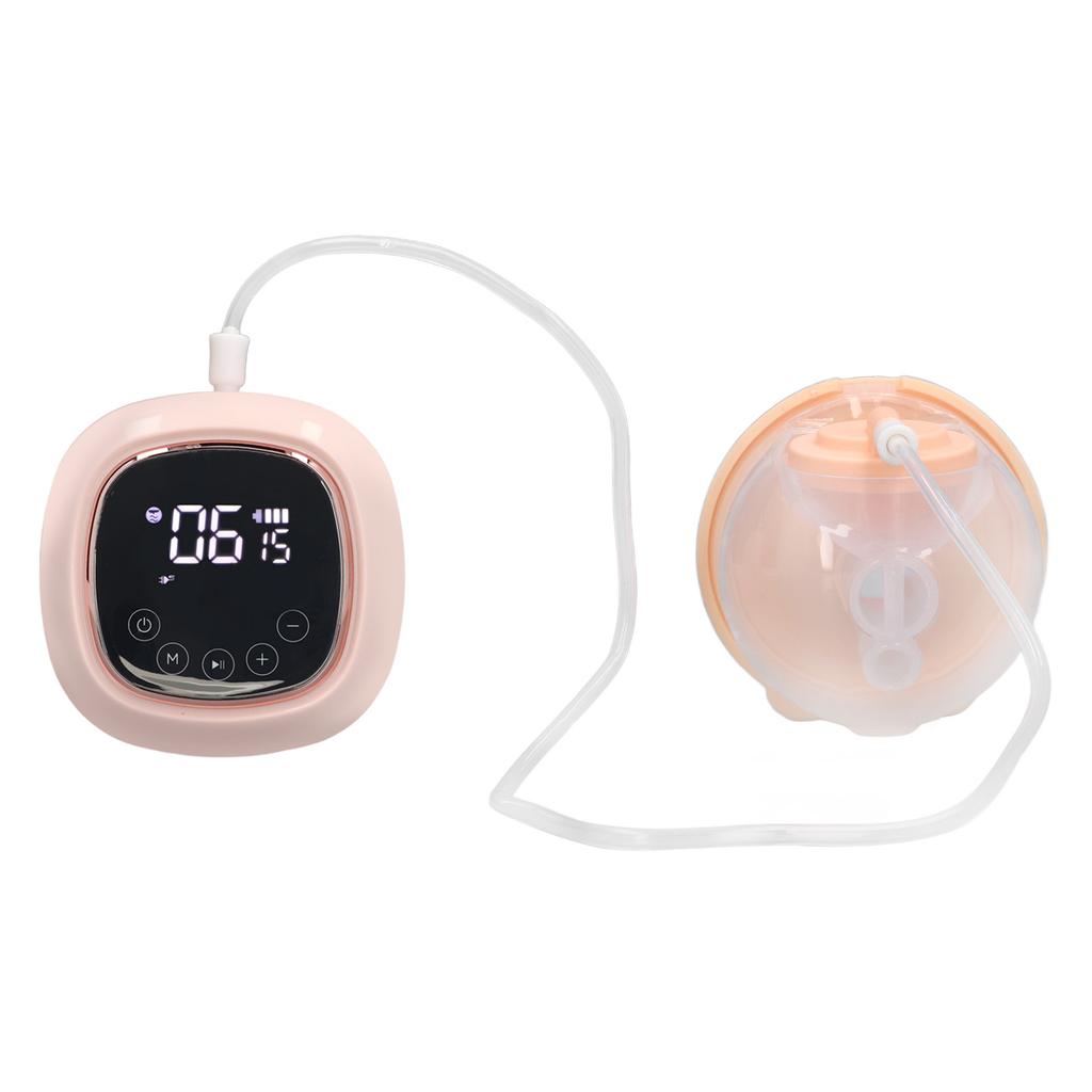 Electric Breast Pump Hands Free Mute High Suction Wearable Automatic Massage 3 Mode 9 Speed Pink