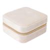 Velvet Travel Jewelry Box Organizer 2 Layer Small Portable Storage Case 2 Layer for Necklaces Rings