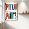 Vintage Pitub Paints Metal Sign Distressed Aged Tin Sign with Colorful 3D Letters for Bar Pub Home Cafe Wall Decor