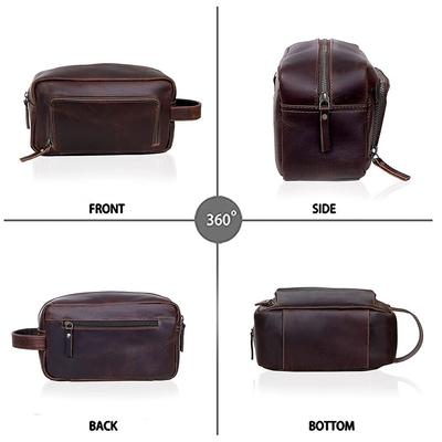 Мужская кожаная дорожная косметичка Dopp Kit для мужчин, сумка для бритья