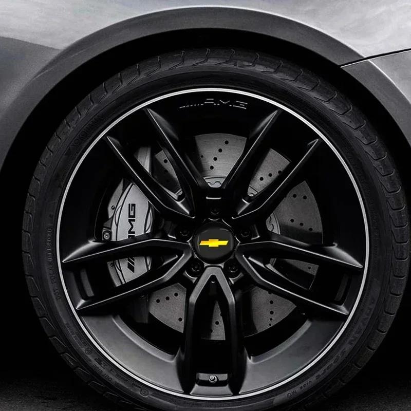 4 шт. Колпачок ступицы колеса автомобиля Наклейка для Chevrolet Colorado Cruze Spark Captiva Malibu Trax Aveo Camaro Автоаксессуары