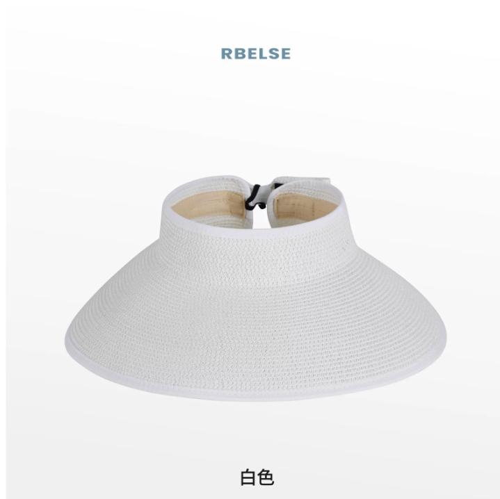 Summer Roll up Straw Hat Wide Brim Sun Visor Cap Beach Hat for Women