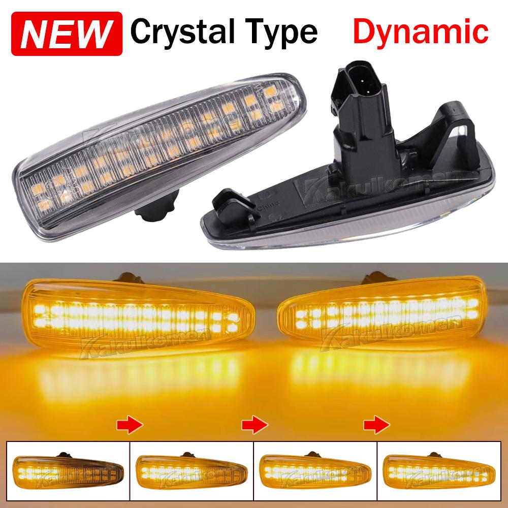 LED Side Fender Dynamic Turn Signal Light Marker Lamp For Mitsubishi Lancer Evolution Evo X Outlander Sport RVR ASX Mirage 2014+