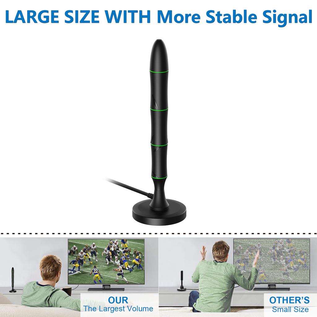 Freeview Amplified 25dbi Indoor Car Isdb 12v Vhf/uhf Digital TV Antenna with Magnetic Base