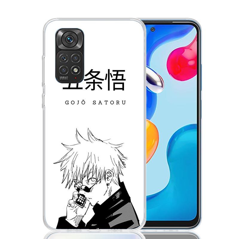 Чехол для телефона JujuKaisen Годжо Сатору Для Xiaomi Redmi Note 15 14 13 12S 12 Pro Plus 11S 11E 11 11T 10S 10 Искусство Мягкий Узор Чехол Re