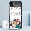F-Fashion RBD R-Rebelde Black Cover for Samsung Galaxy Z Flip 7 6 5 4 3 5G Phone Case Flip7 Flip6 Flip5 Flip4 Flip3 Pattern Case