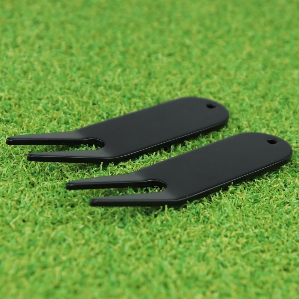 Metal Bending Fairway Repair Fork Two-Prong Golf Divot Tool Golf Divot Repair Tool Groove Cleaning