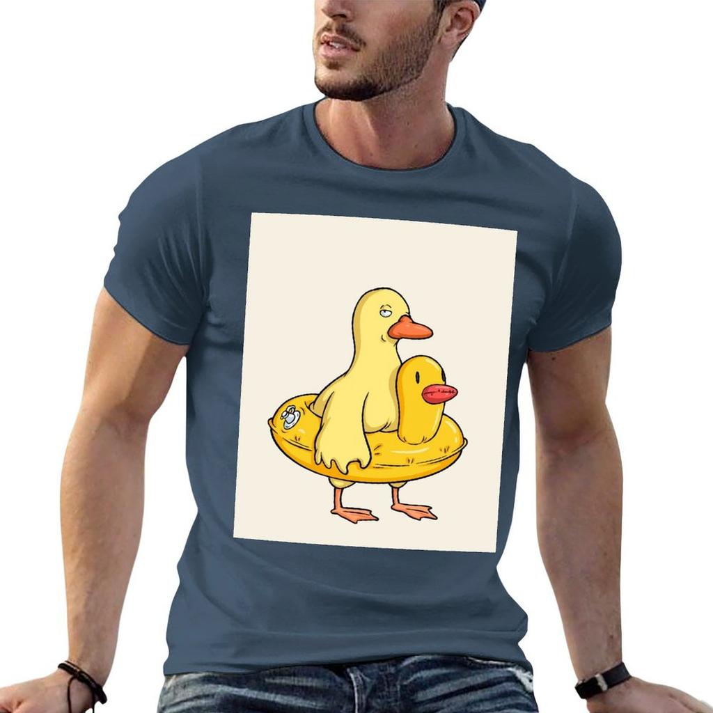 double duck TShirt Casual Soft Cotton Short Sleeve Tee