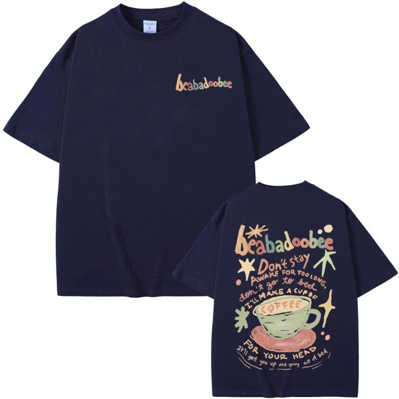 Beabadoobee Graphic Print Tshirt Unisex Women Fashion Vintage Oversized T Shirts Unisex Casual Pure Cotton Tshirt Y2k Streetwear