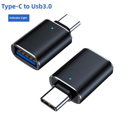 1 шт. Адаптер Type-C - USB 3.0 OTG со светодиодным индикатором - многоцветные варианты для использования на мобильных устройствах и в автомобиле - кард-ридер и зарядный конвертер