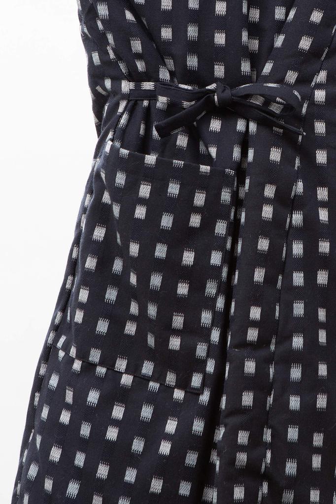 Watanosato Kurume Orimae Long Hanten for Men Size Fits Most Gray White (One (M-L), Square)