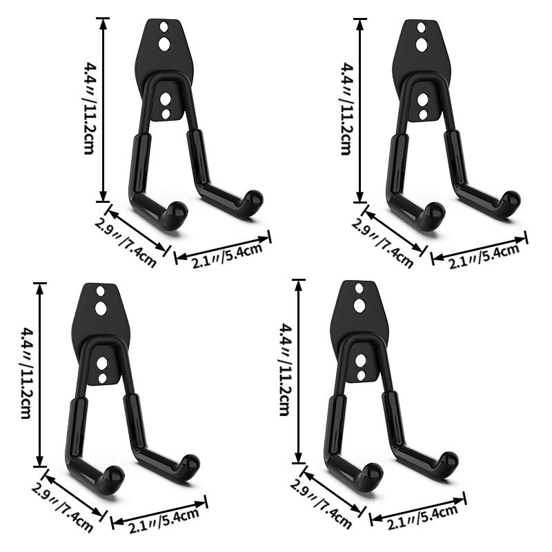 Сверхпрочный металлический крюк 5 размеров Крюки-органайзер для гаража Настенный держатель для велосипеда Противоскользящий крюк для хранения Лестницы Садовый инструмент