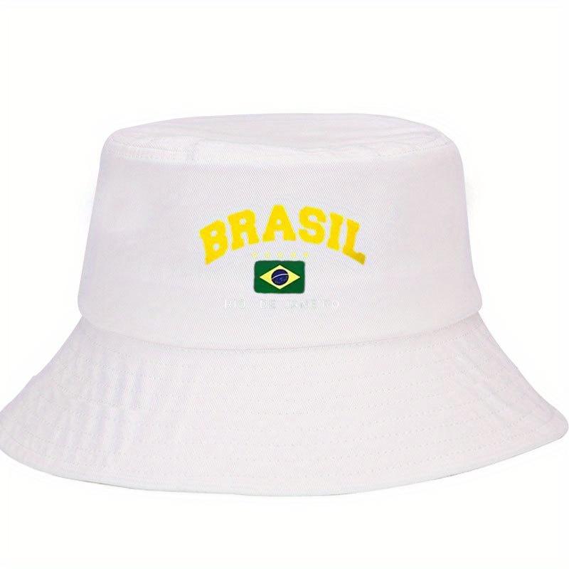 pc BRASIL Print Unisex Casual Fisherman Hat Trucker Cap with Elegant Design And Adjustable Size for Men And Women