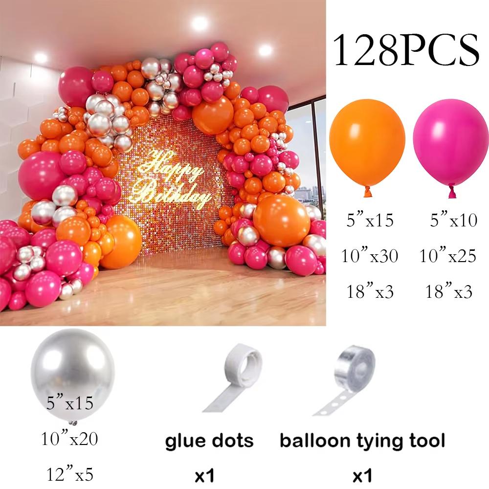 Rose Pink Balloons Garland Arch White Gold Confetti Balloon Kit Baby Shower Wedding Anniversary Birthday Party Decoration Globos