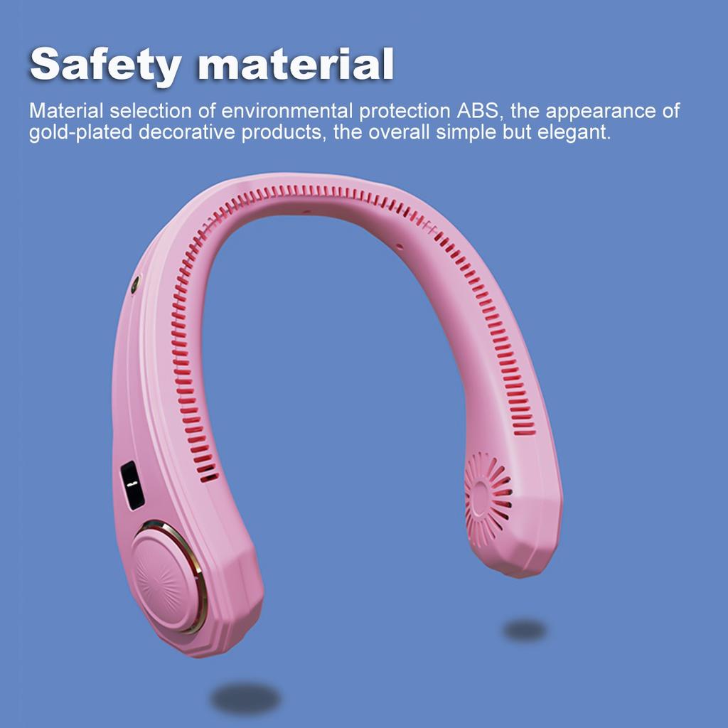 3 шестерни подвесной двойной охлаждающий вентилятор для шеи Mini USB портативный перезаряжаемый тихий вентилятор для путешествий на открытом воздухе в помещении вентилятор для шеи