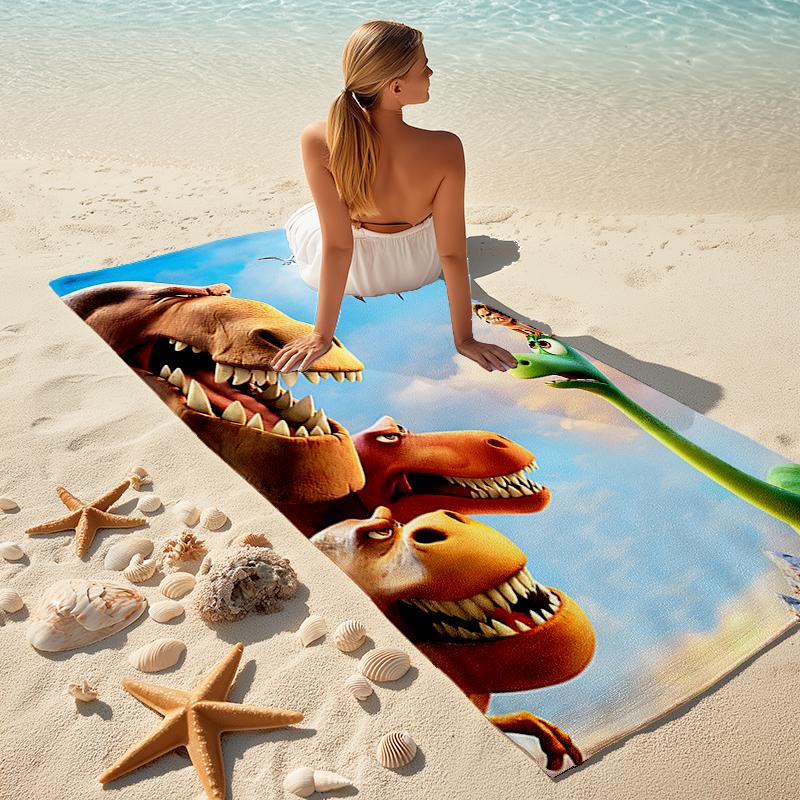 1pc The Good Dinosaur2 Beach Towel, Comfortable and Thick, and Swimming/Bath/Picnic/Camping Towel, Suitable for Seaside Beaches
