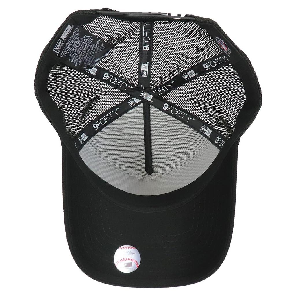 NEW ERA Mesh Cap 9FORTY Trucker MLB New York Yankees Black Black Logo A-Frame