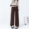 Широкие брюки Maillard Velvet Knit с высокой талией для женщин: Осень/Зима 2025