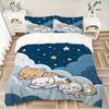 3 шт. Милый Комплект Постельного Белья с Кошками, Дышащий и Мягкий, Подходит для Всех Сезонов, Можно Стирать в Машине, Подходит для Украшения Спальни,yy250822145