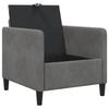 Storage Sofa in Dark Grey 72 x 78 x 87 cm Polyester