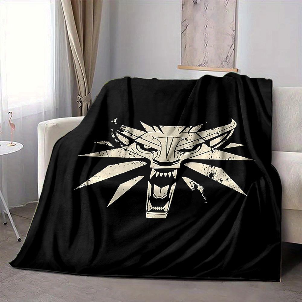 1pc Wolf Head Blanket Lightweight Flannel Blanket Throw Blanket For Sofa, Bed, Travel, Camping, Livingroom, Couch, Chair, And Bed yy2509026177