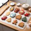 Plastic Biscuit Cutters Christmas Cookie Cutter, Push Type Integrated Baking Mold, Santa Claus Press Clay Decorating Tool for Holiday Kitchen Supplies