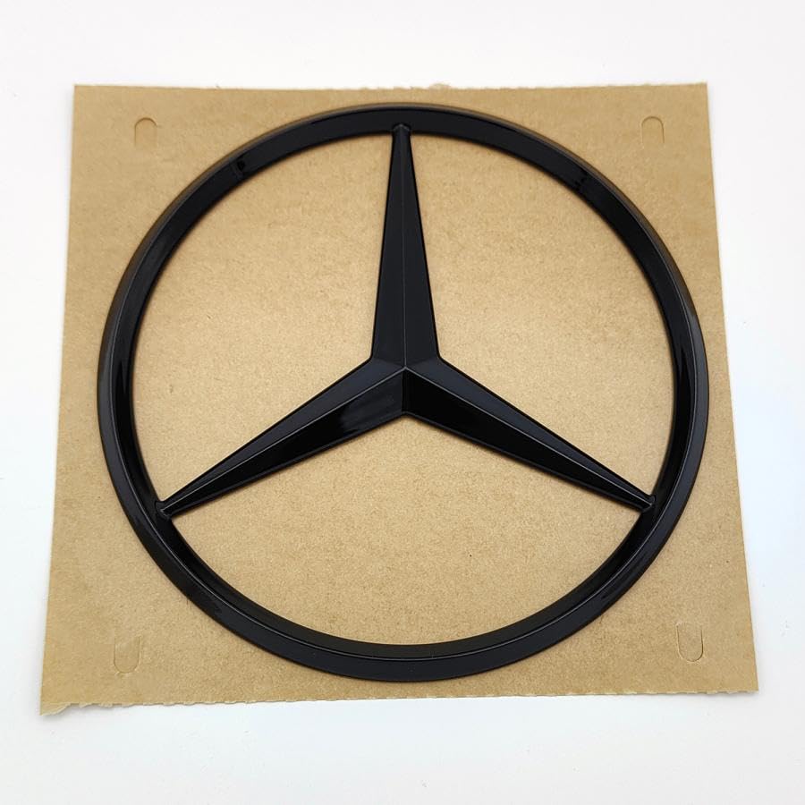 Оригинальная задняя звезда с эмблемой C Mercedes-Benz, трехлучевая, черная, на клейкой ленте,