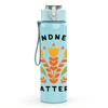 1PC Kindness Matters Floral Art Print 750ml Color Plastic Sports Water Bottle Leakproof Flip Straw Lid Suitable for Sports Office Home Use