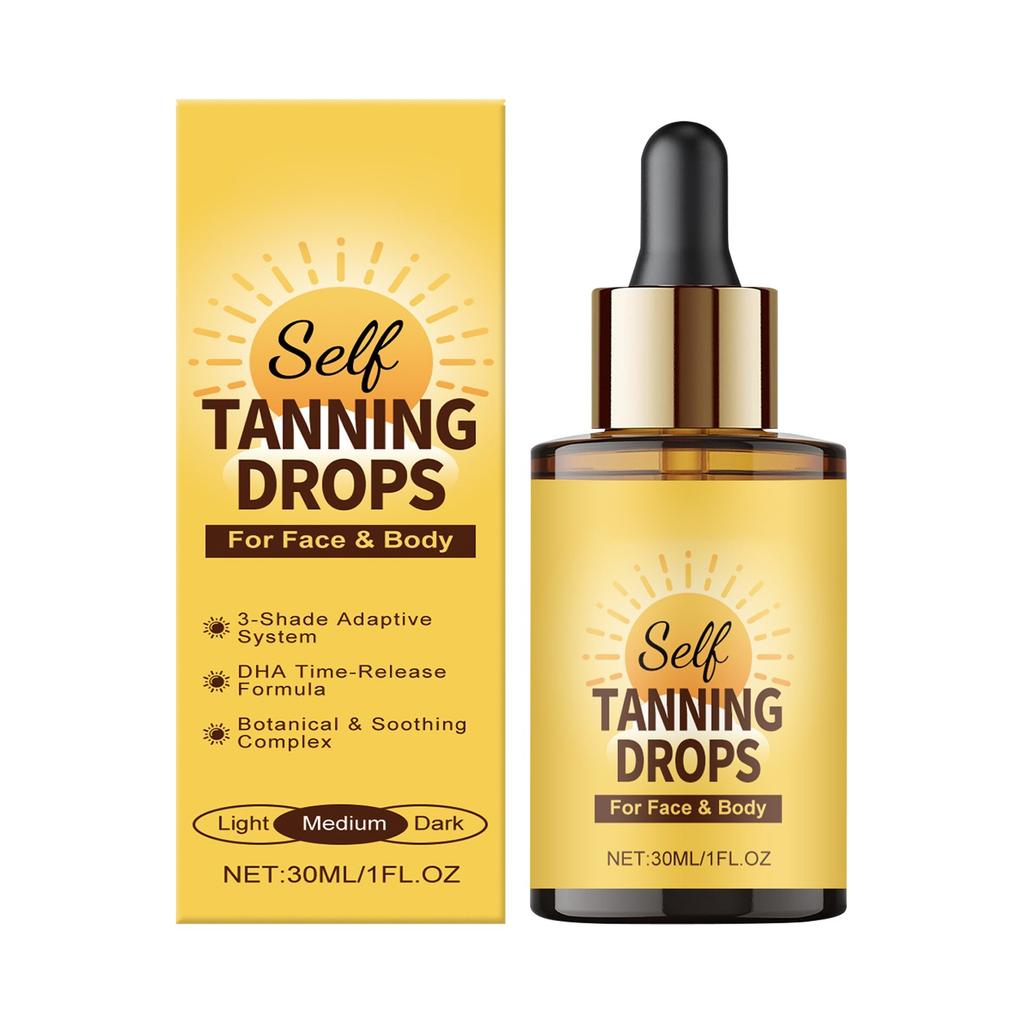Tanning SERUM Self-Tanning Bronzer Serum Moisturizing Firming Bronzer Body Tanning Lotion, 30ML