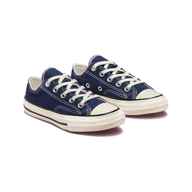 Converse Chuck 70 Taylor All Star Canvas Comfortable Versatile Low Top Kids Canvas Shoes Kids Sneaker Deep-Blue 372886C