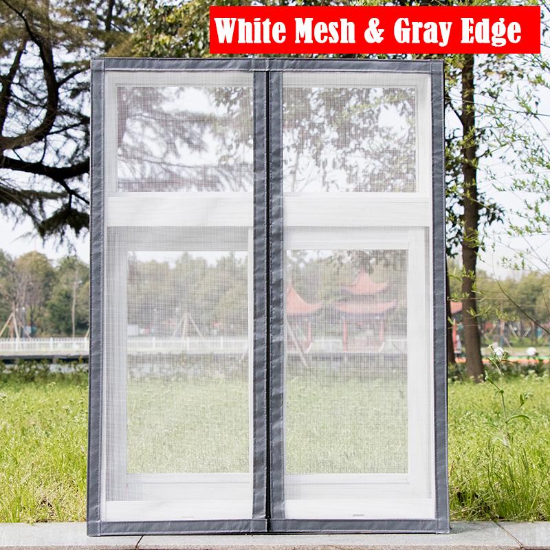 Indoor Insect Fly Mosquito Window Screen with Zipper Self-Adhesive Against Mosquitoes Door Window Screening Privacy Mesh